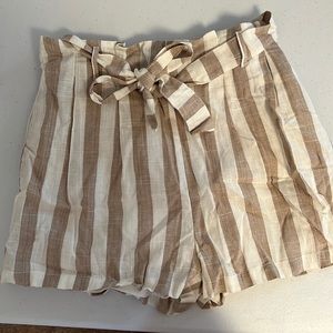 Striped canvas shorts